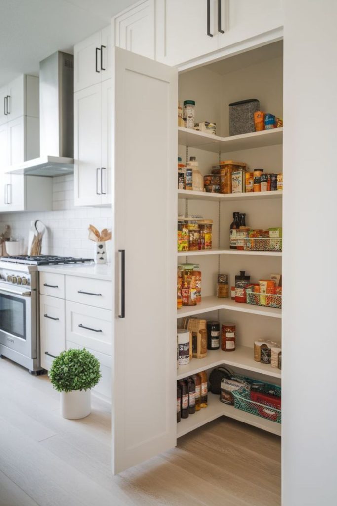 Door mounted spice rack storage