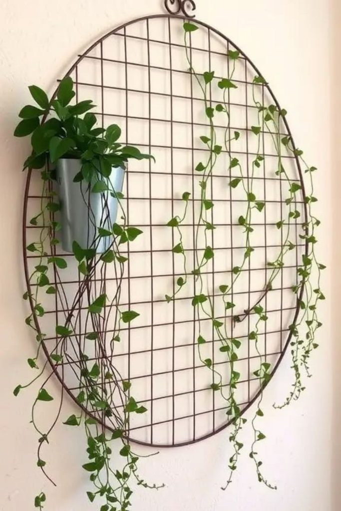 Sleek fern linear hanging arrangement