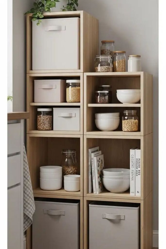 Modular cube pantry storage system