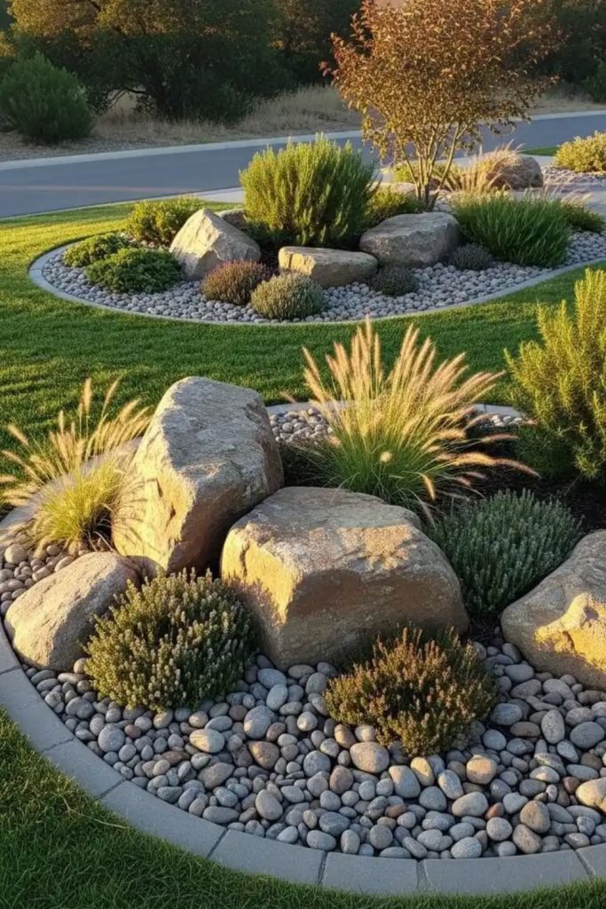 Mossy stones, shaded canyon pocket garden.