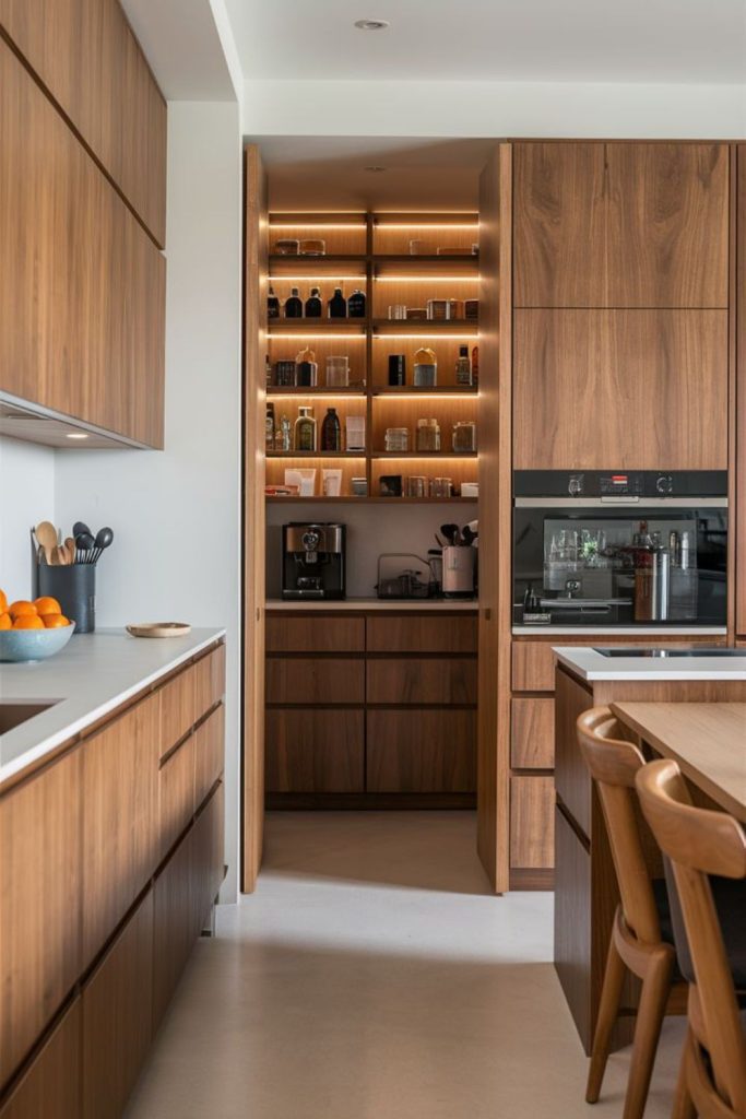 Earthy oak calm kitchen style