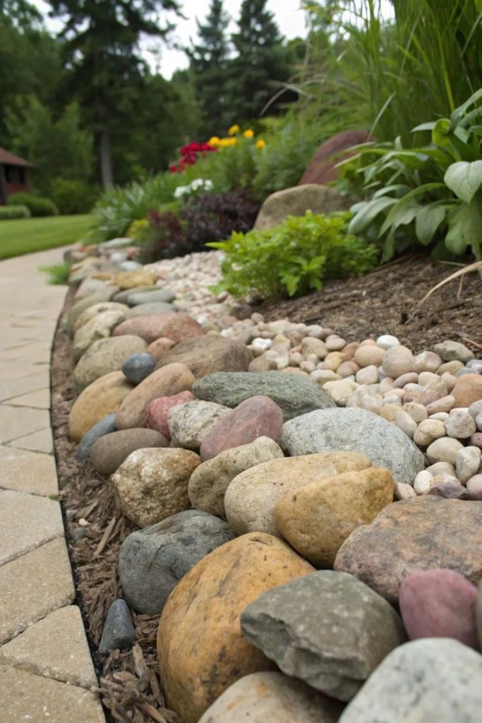 Sand pebble flowing garden border ribbon