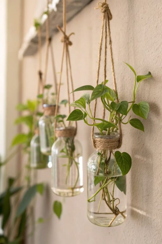 bottle planter eco hanging decor
