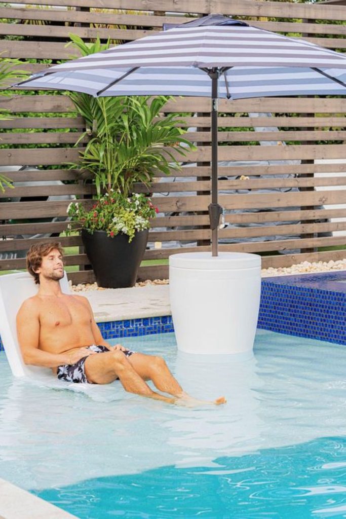 Pool umbrella shade matrix stand