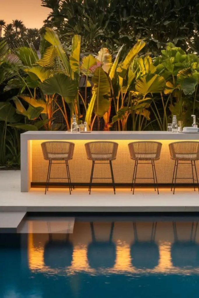 Sunset drift amber bar glow