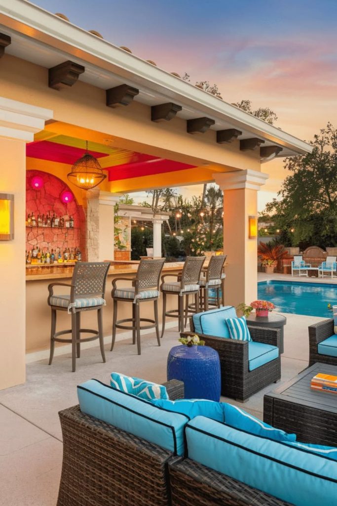 Sunset mirage deck bar skyline