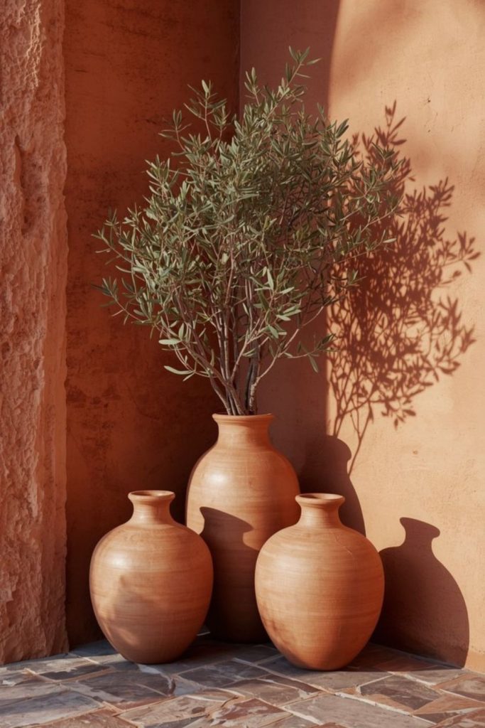 Sunveil rustic warm clay flower bowl