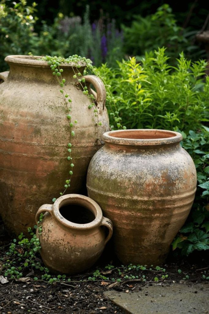 Terra relic ancient garden ceramic vessel