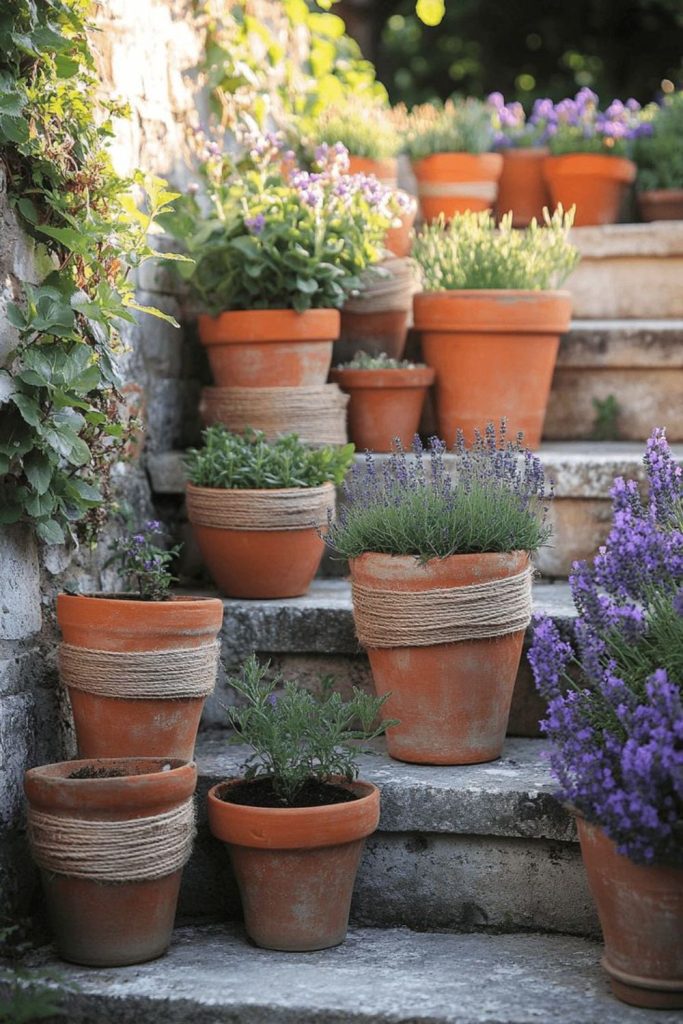 Terra solstice rustic outdoor herb planter