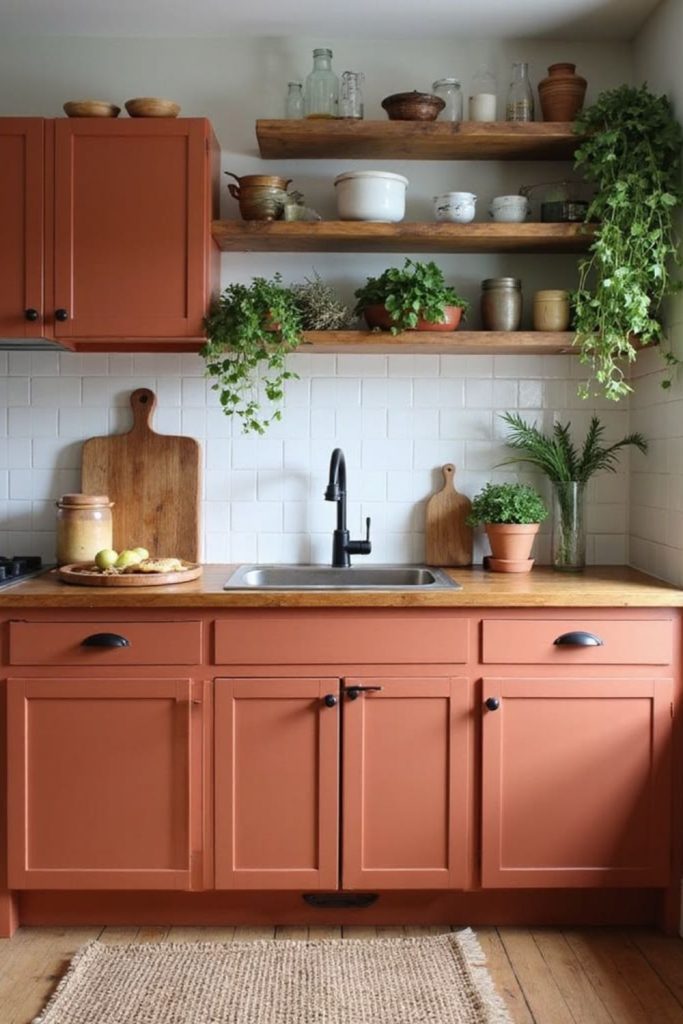 earthy terracotta warm kitchen vibe