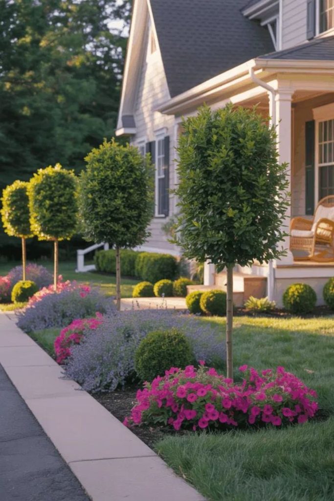 Small ornamental tree front yard