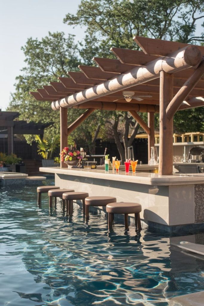 Tropical halo swim bar lights