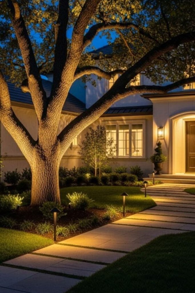Twilight glow landscape design lighting evening soft glowing garden