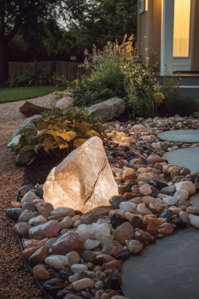 Obsidian rocks, volcanic glass scatter ground.
