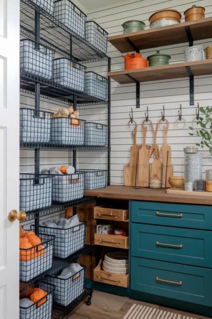 Wire basket snack storage system