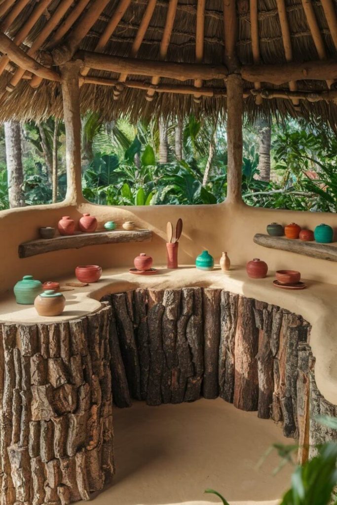 Hut enchanted forest style mud kitchen hut