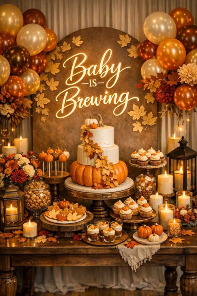Amber lit peaceful woodland baby atmosphere