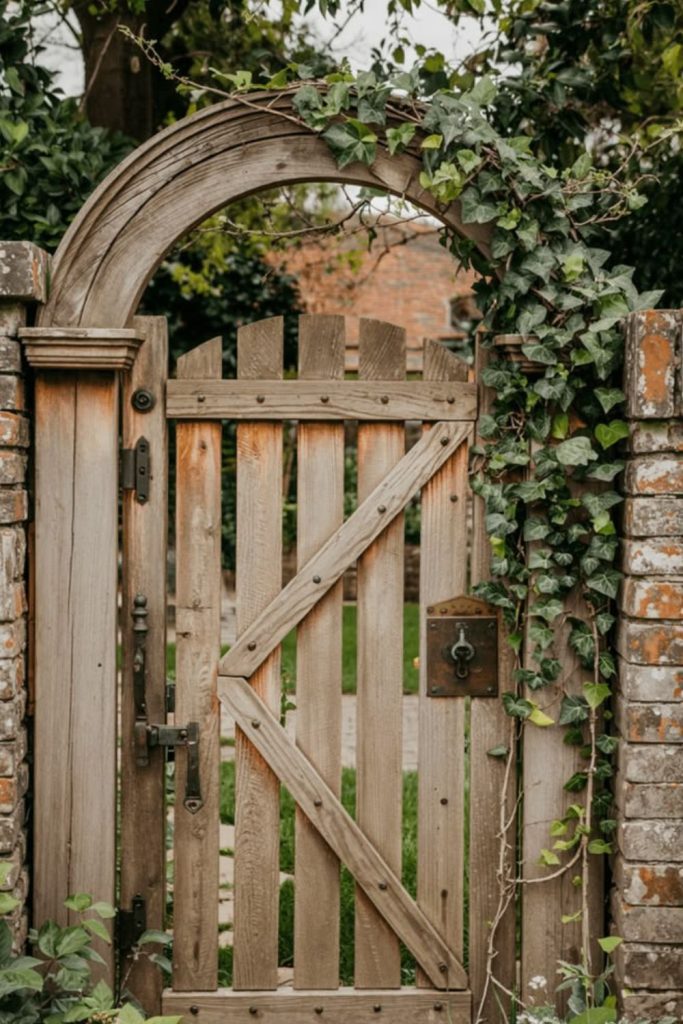Arched vineyard elegant rural entrance gate