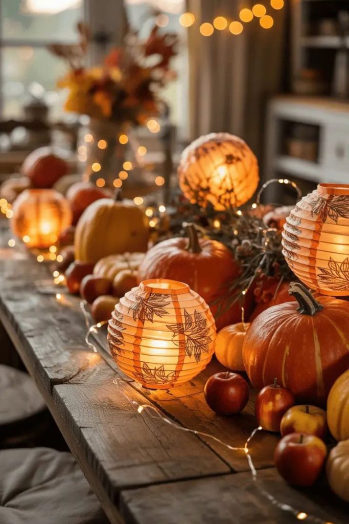 Magical lantern lit fairy fall ambiance