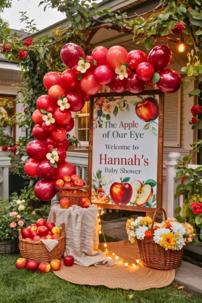 Fruit inspired rustic harvest baby shower