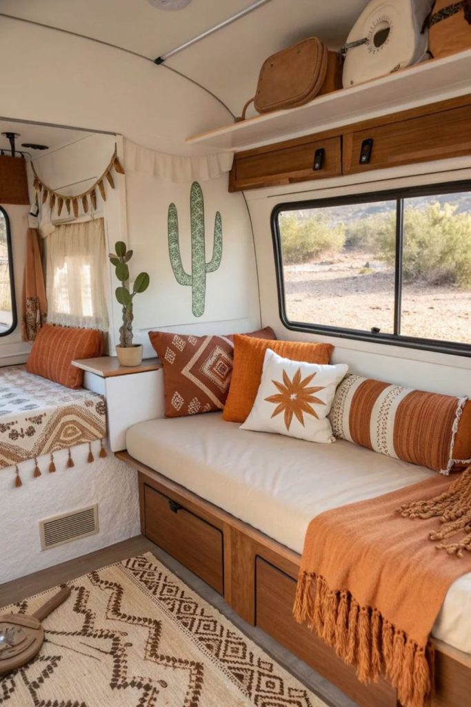 Canyon-inspired camper featuring sunset tones.