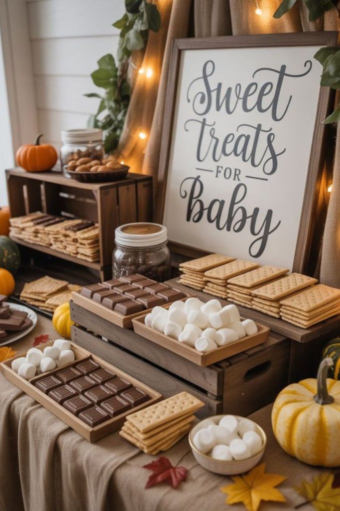 Tiered pumpkin dessert autumn staircase display