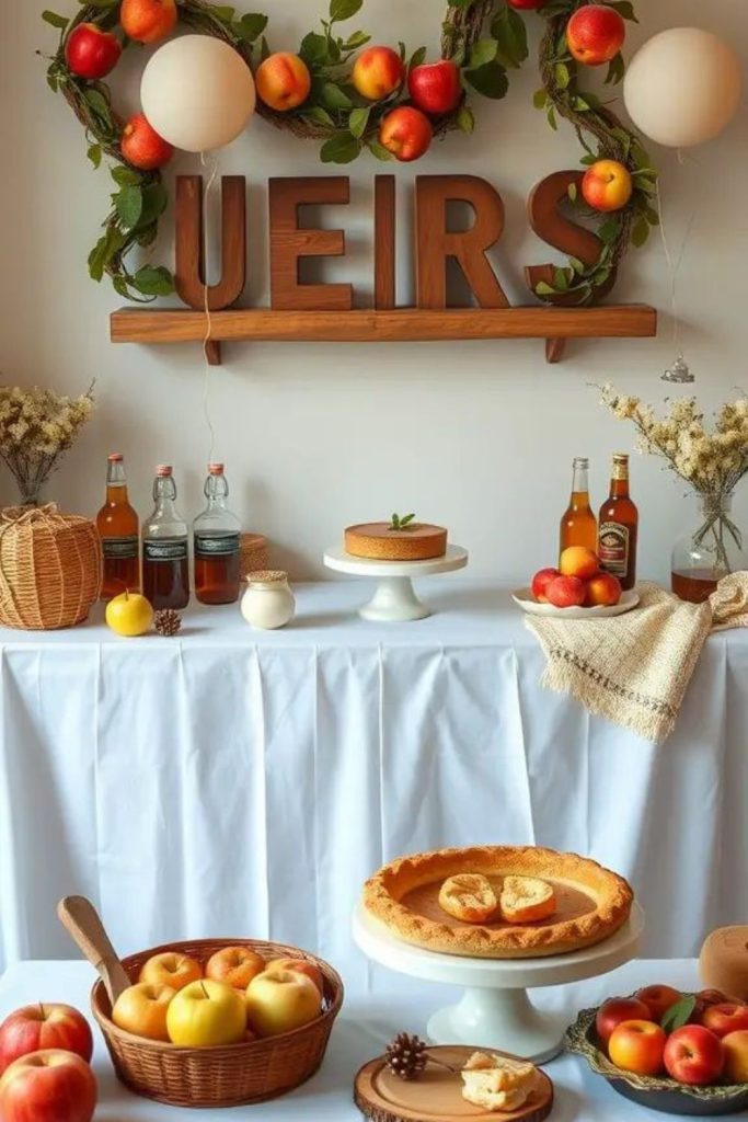 Warm apple cider kitchen themed gathering
