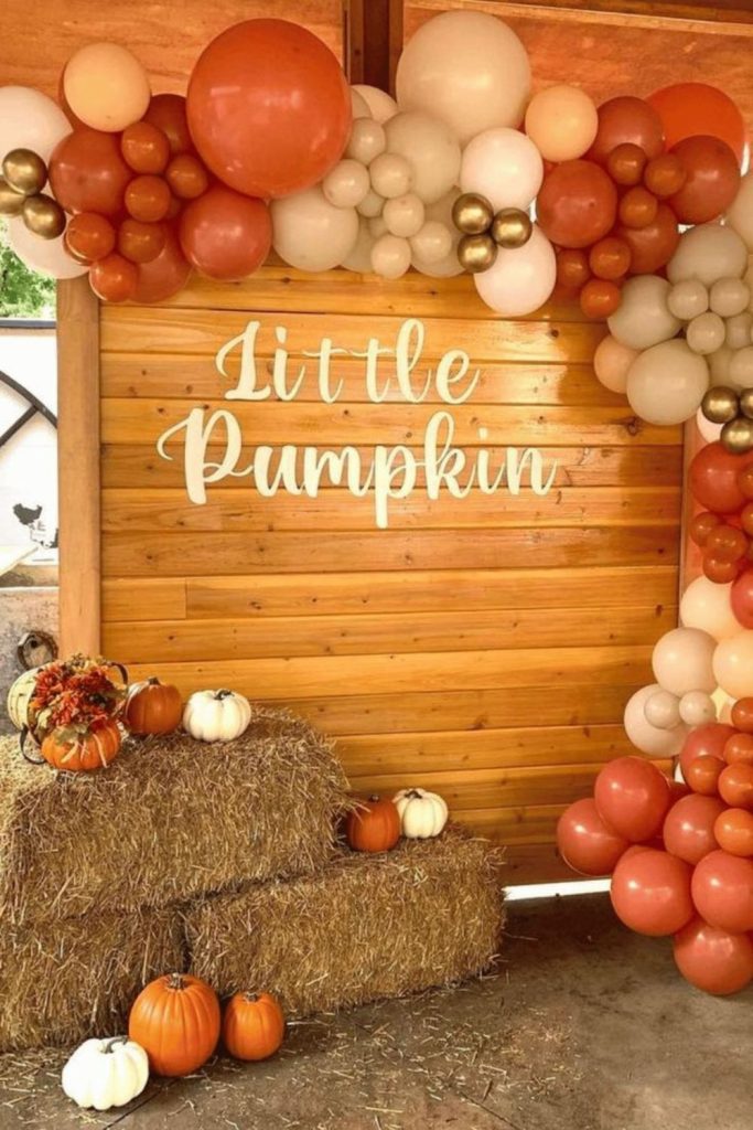 Rustic barn seating warm pumpkin corner