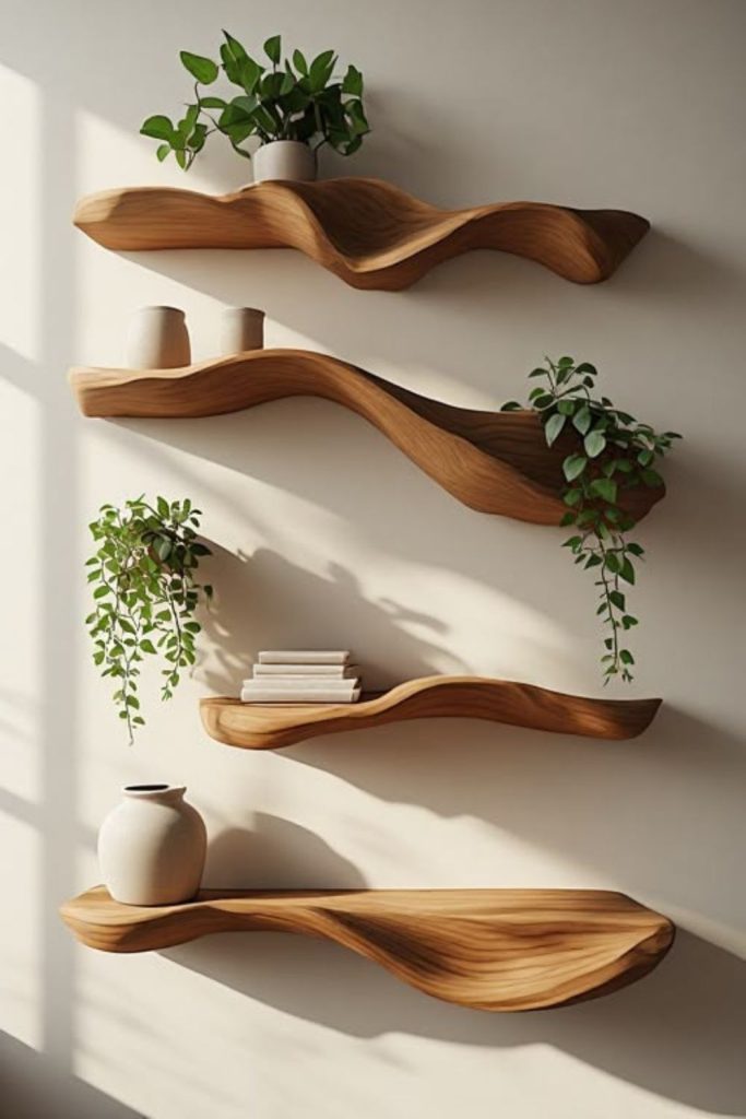 Curved wave shelf installation design.