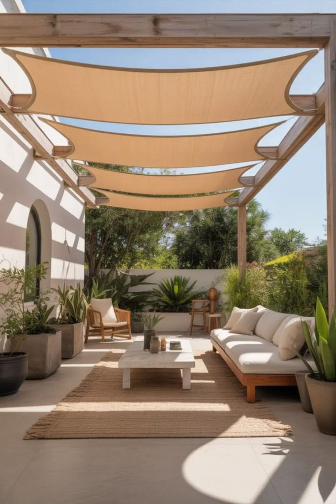 Desert modern pavilion clean shaded structure