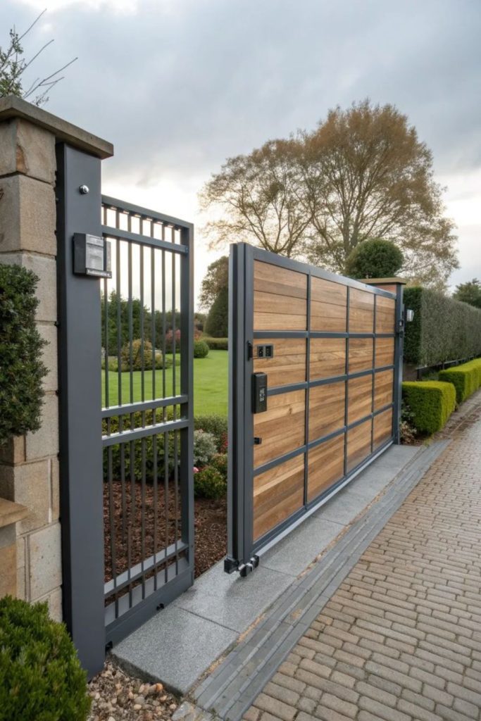 Heavy duty fortress style security entrance gate