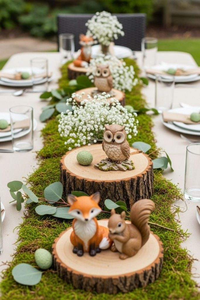 Baby shower cute woodland playful décor