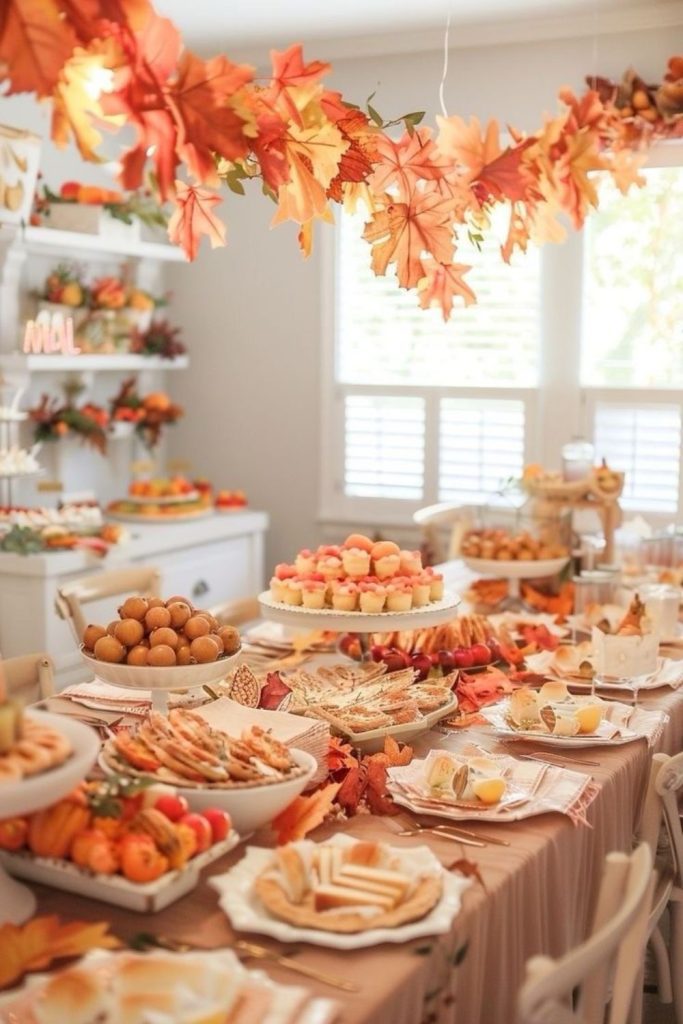 Brunch inspired baby shower autumn theme