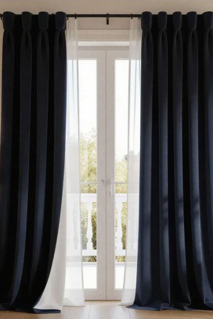 Dark blackout curtains deep privacy style