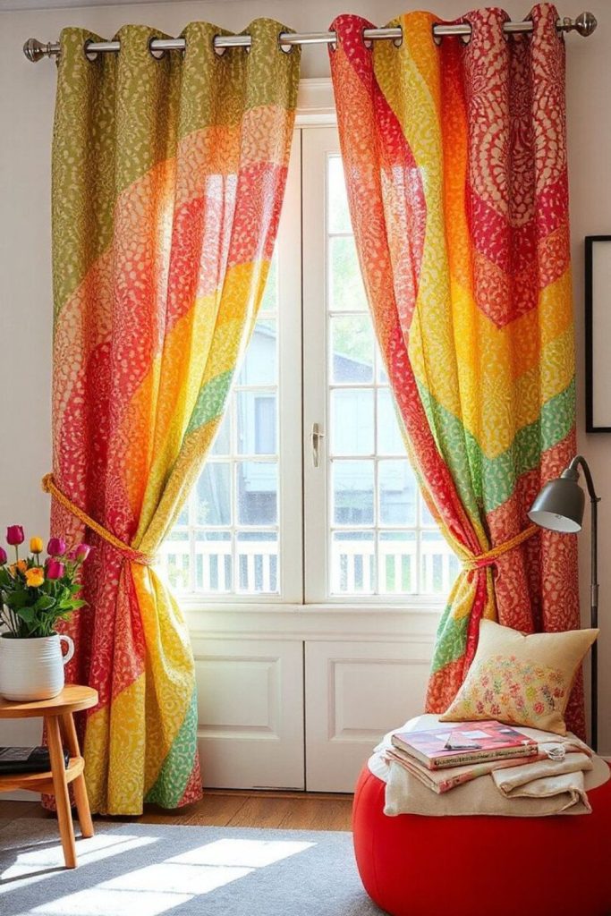 Neon edge curtains bold urban glow
