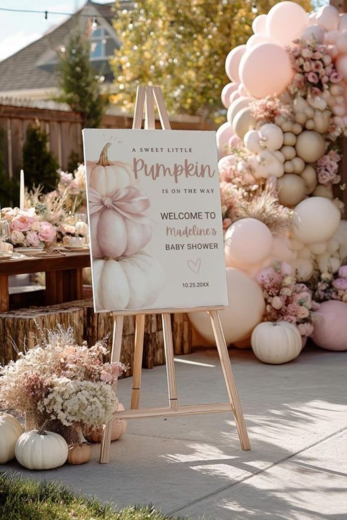 Misty pumpkin magical entrance walkway scene