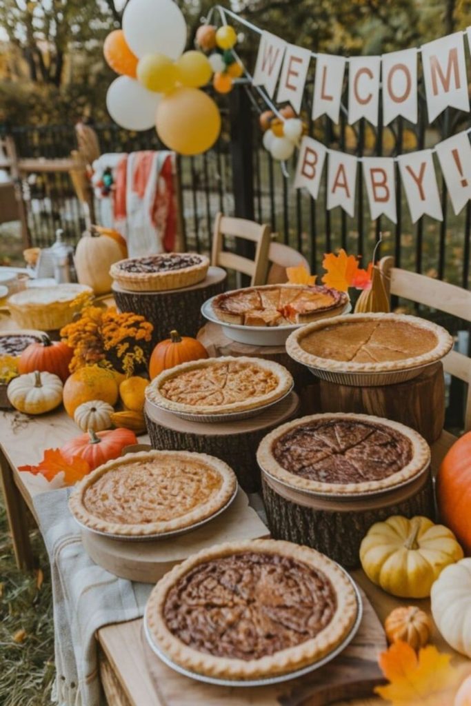 Bakery pie inspired rustic fall event