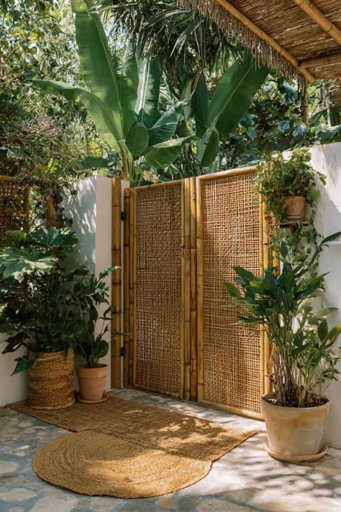 Bamboo wooden hybrid rural gate design