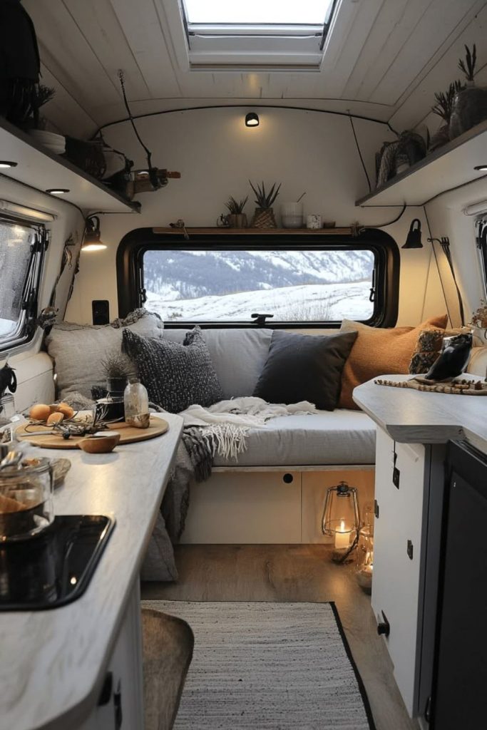 Urban industrial camper with smart layout.