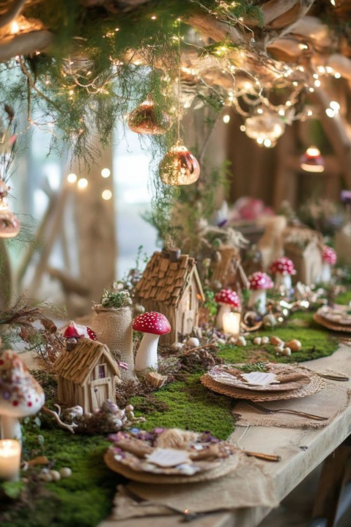 Fairy woodland mushroom magical baby theme