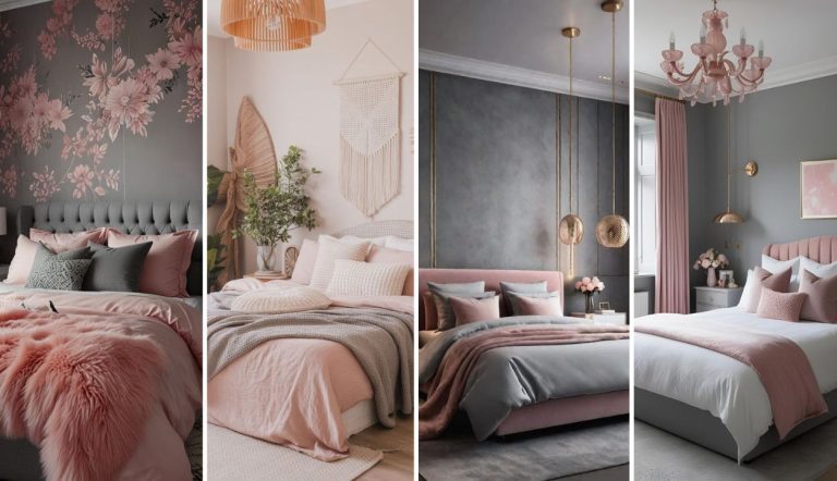 32 Pink and Grey Bedroom Ideas