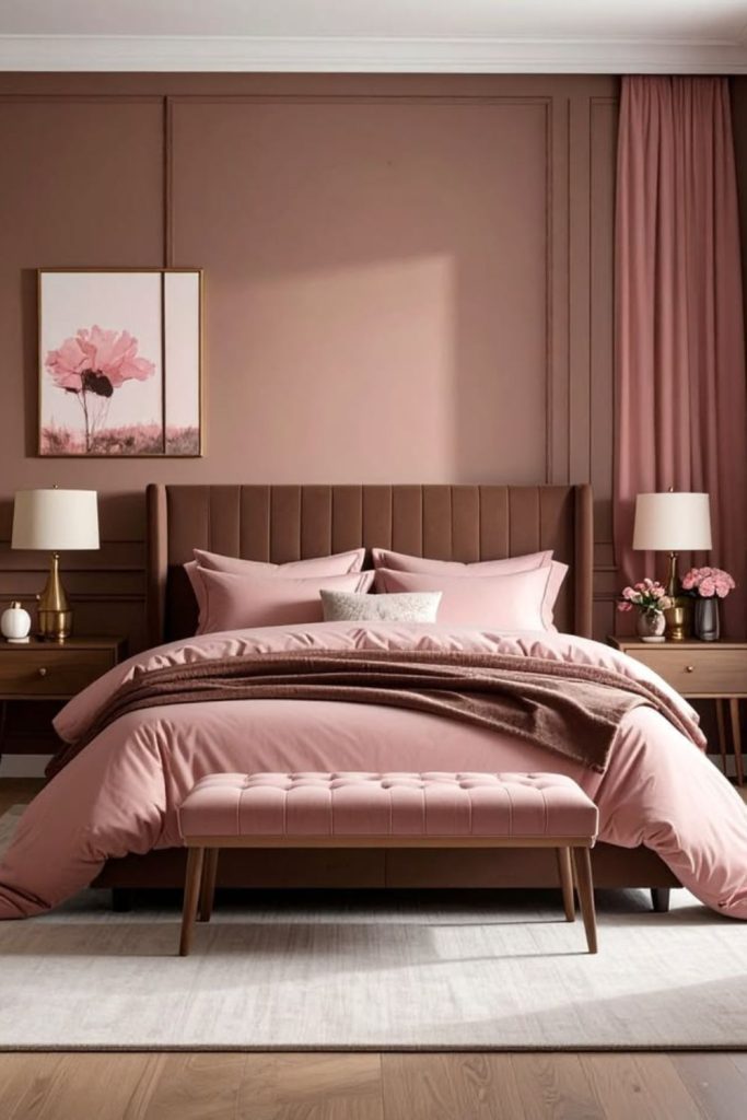 Chocolate brown and blush sanctuary