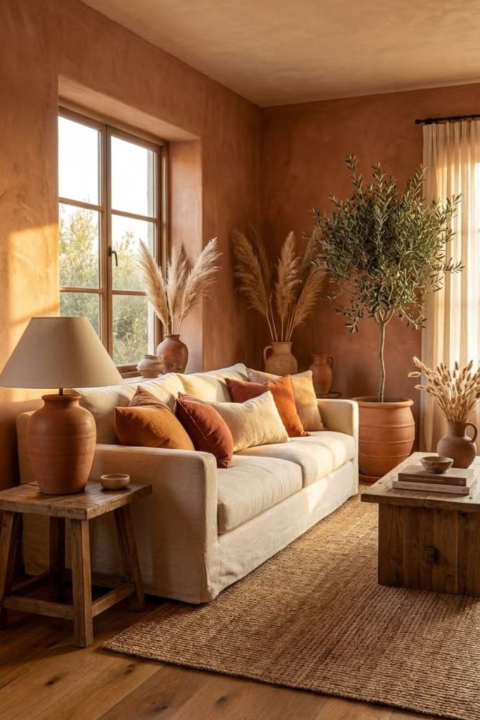 Clay earth fall room decor.