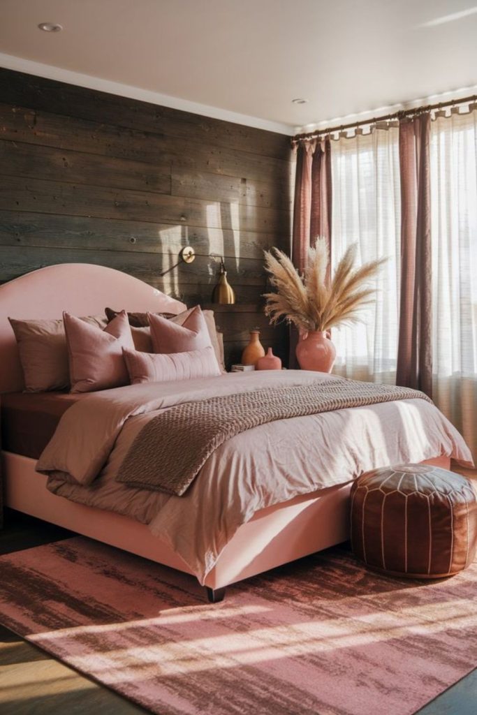 Pink chocolate cottage bedroom charm