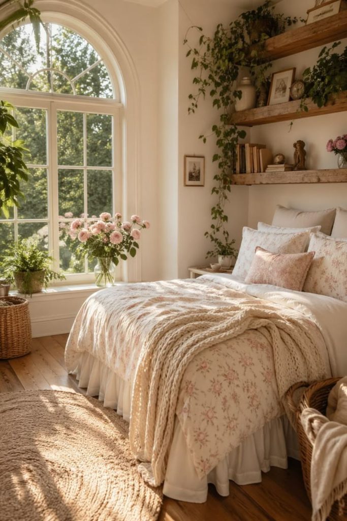 Primrose cottage bedroom with yellow accents