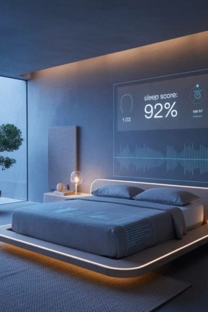 Smart bed with built-in charging.