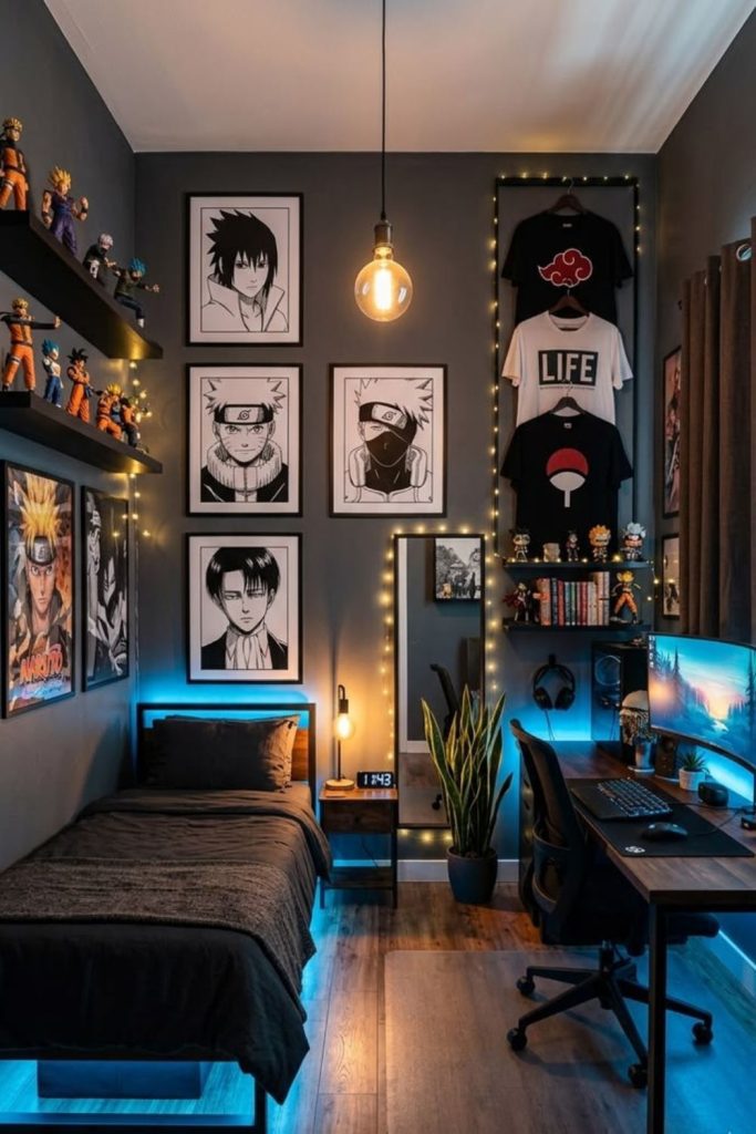 Smart tech-inspired boys dorm room.