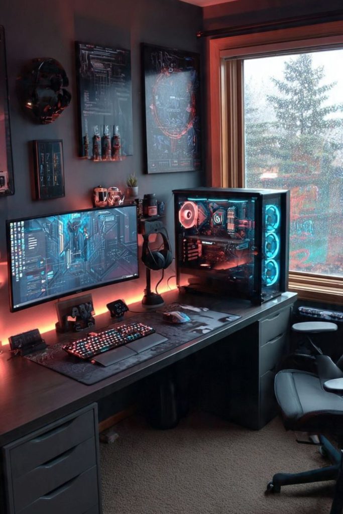 Professional esports gaming station.