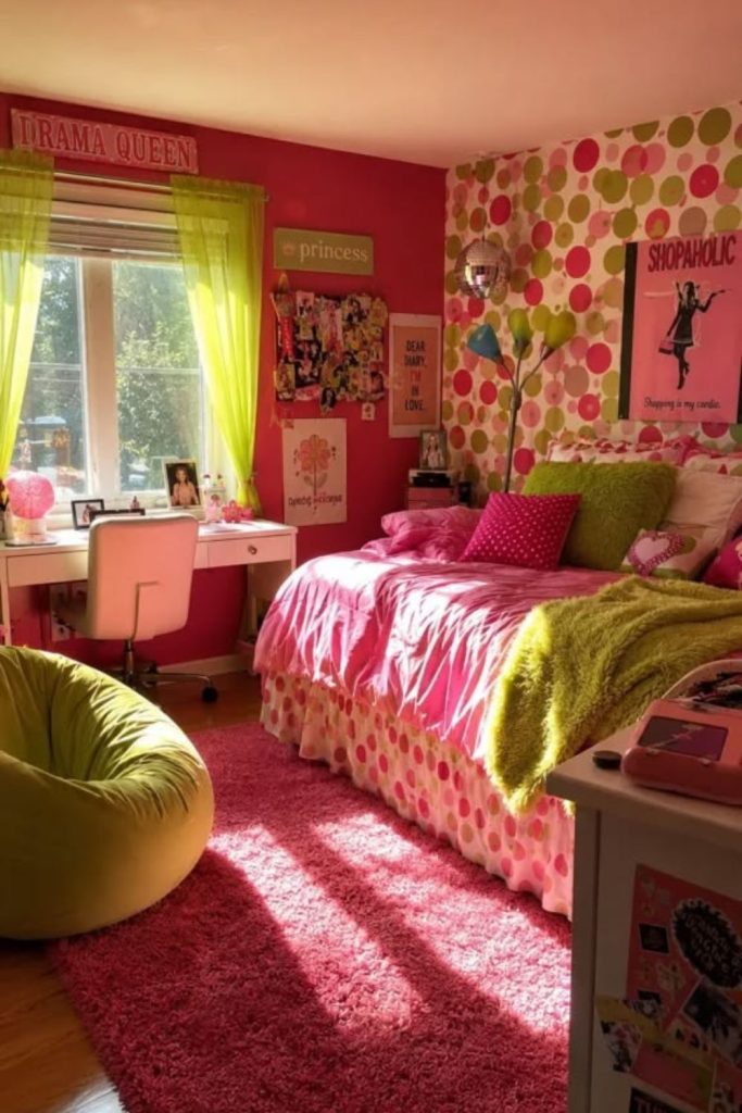 Ultimate colourful Y2K nostalgia bedroom.
