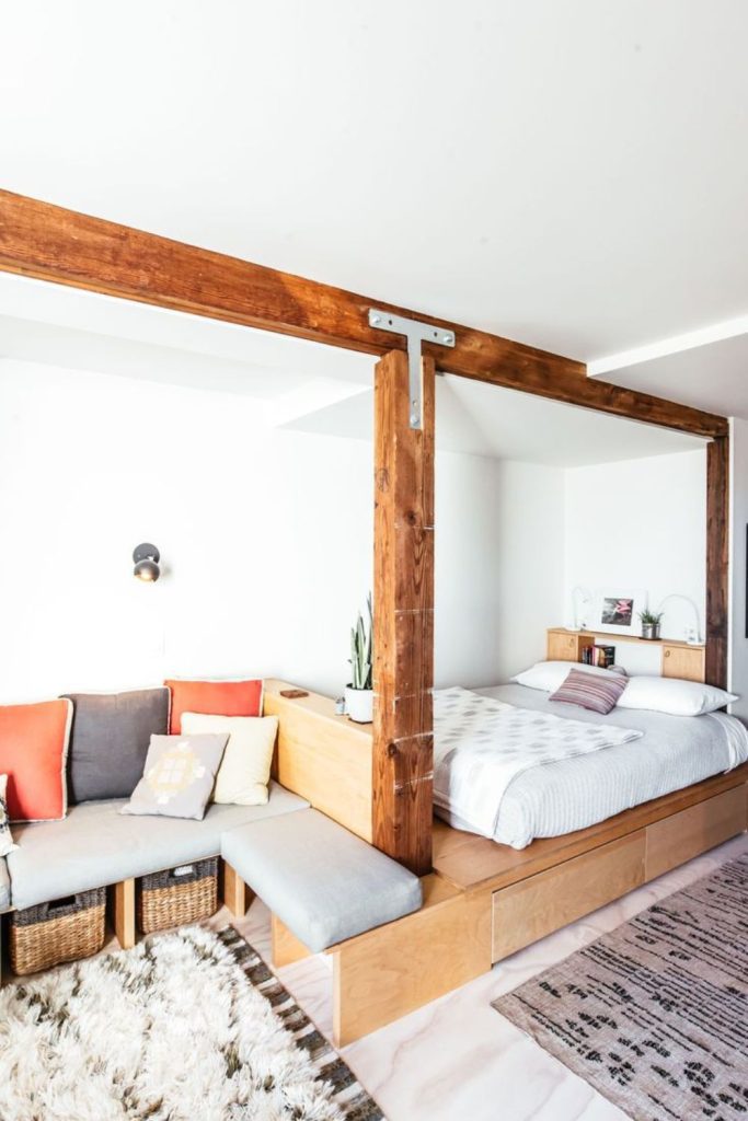 Budget-friendly unfinished basement guest space